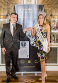 Miss USA 2015 Celine Pelofi with a world record Guinness ring "Tsarevna Swan" and Igor Lobortas
