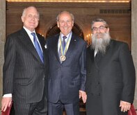 Ronald Lauder, Yaakov Dov Bleich, James Temerty