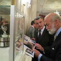 Presentation of photo album about the Tsarevna Swan ring to Prince Michael of Kent