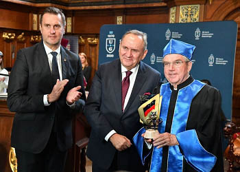 The 100th Anniversary of the Polish Olympic Committee. The IOC President Thomas Bach became Honorary Doctor of the University of Gdansk