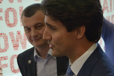 Canadian Prime Minister Justin Trudeau and Igor Lobortas.