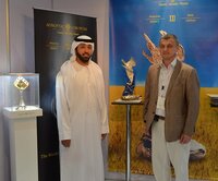 Sheikh Surour bin Mohammed Al Nahyan, member of Abu Dhabi ruling family, and Igor Lobortas